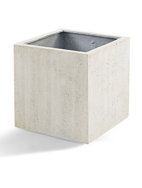 Кашпо D-lite Cube XXL antique white-concrete, 80x80xH80см