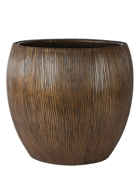 Кашпо Twist Pot bronze, D42xH39см