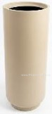 Кашпо Nobilis Marco "Шёлковые волны/ Цилиндр, карамельный" (полистоун), D34xH60 см, с тех.горшком - фото 1