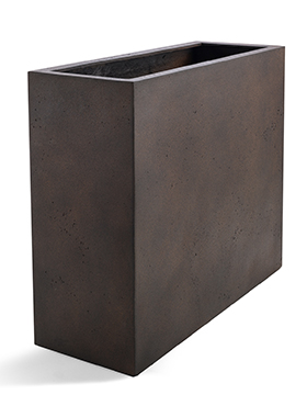 Кашпо D-lite High box low rusty iron-concrete, 80x30xH68см