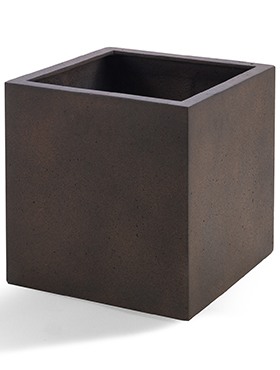 Кашпо D-lite Cube XL rusty iron-concrete, 60x60xH60см