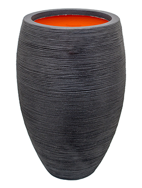 Ваза Capi Tutch Rib NL Vase Vase elegant deluxe black, D56xH86см