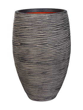 Ваза Capi Tutch Rib NL Vase elegant deluxe anthracite, D40xH60см