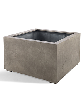 Кашпо D-lite Low cube S natural-concrete, 60x60xH40см