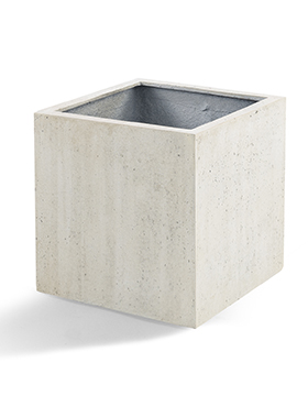 Кашпо D-lite Cube M antique white-concrete, 40x40xH40см