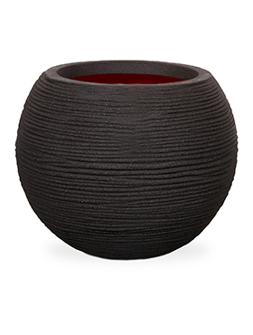 Ваза Capi Tutch Rib NL Vase Vase ball black, D38xH33см