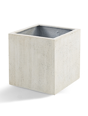 Кашпо D-lite Cube XL antique white-concrete, 60x60xH60см