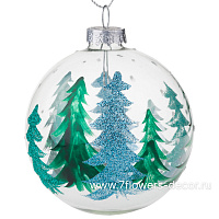 Елочная игрушка "Шар" (стекло), D8 см - фото 1