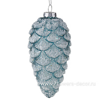 Елочная игрушка "Шишка" (стекло), 7,5xH14,5 см - фото 1