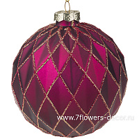 Елочная игрушка "Шар" (стекло), D10 см - фото 1