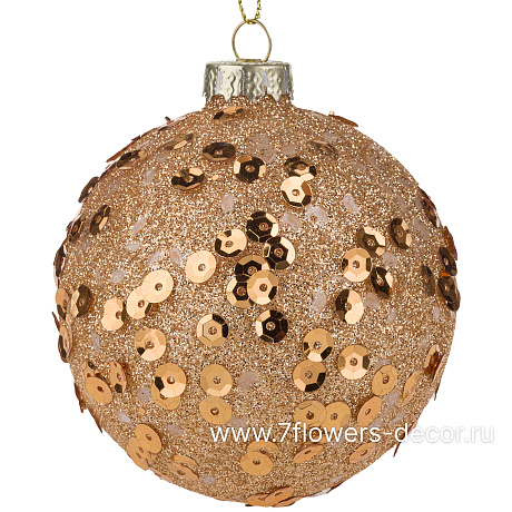 Елочная игрушка Шар (стекло), D8 см - фото 1