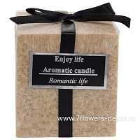 Свеча квадрат (парафин), 7x7xH7,5 см - фото 1