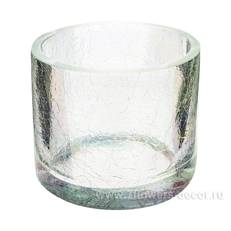 Ваза Аттикус-1541 Кракле (стекло), D12xH10 см - фото 2