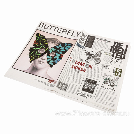 Набор дизайнерской бумаги Butterfly 80гр/м2, 50х70 см (10шт) - фото 1
