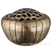 Ваза "Лотос" (металл), D25xH17 см - фото 1