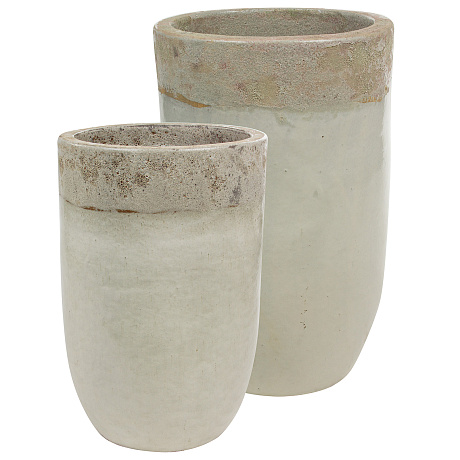 Кашпо Nobilis Marco White beach Vase (керамика), D41хН63 см - фото 2