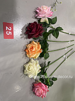 Цветок искусственный "Роза", H68 см, с силиконовым покрытием - фото 1