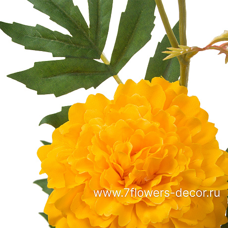 Цветок искусственный Бархатцы, H75 см - фото 2