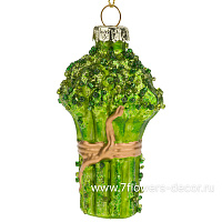 Елочная игрушка "Брокколи" (стекло), 4,5xH9 см - фото 1