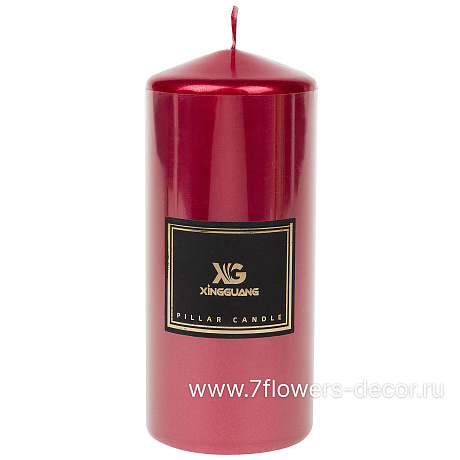 Свеча цилиндр металлик (парафин), D6xH14 см - фото 1