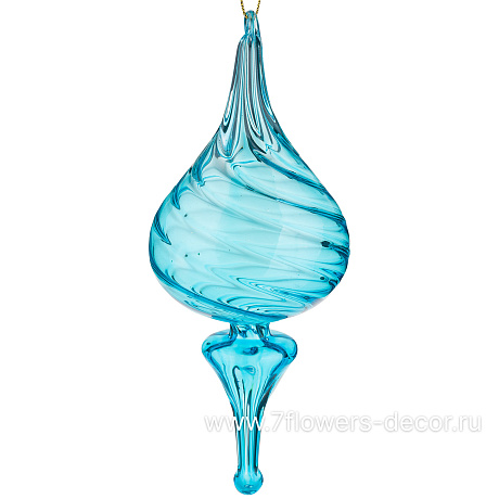 Елочная игрушка Калабаш (стекло), 7,5xH19 см - фото 1