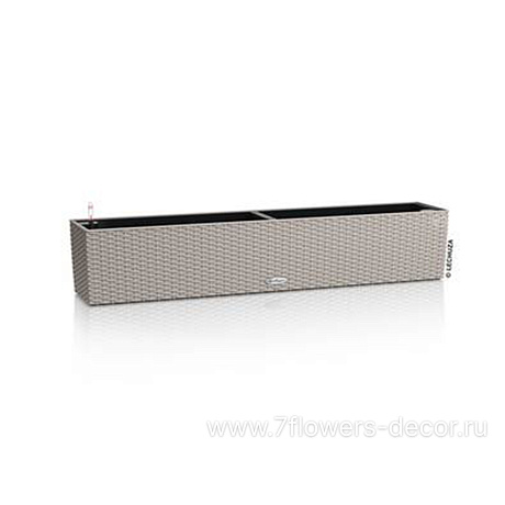 Кашпо Lechuza Balconera Cottage 100 Complete sand brown (пластик), 100x19xH19 см - фото 1