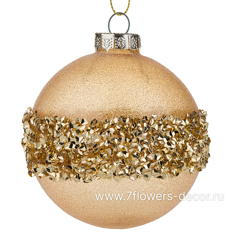 Елочная игрушка Шар (стекло), D8 см - фото 1