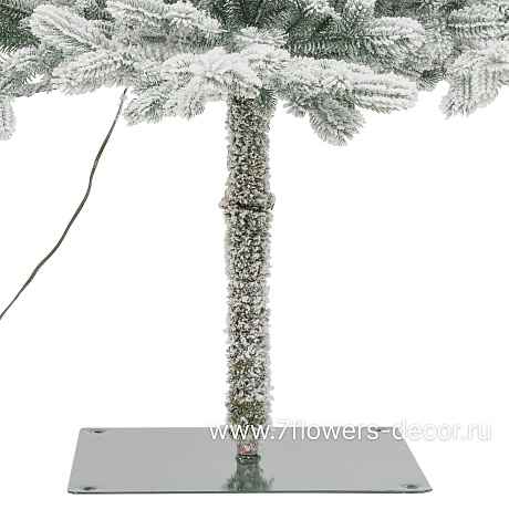 Ель искусственная заснеженная с лампочками Тикко (ПЭ), D90xH220 см - фото 2