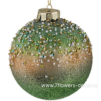 Елочная игрушка "Шар" (стекло), D10 см - фото 1