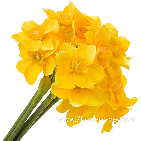Букет цветов искусственных Нарцисс, H41 см - фото 1
