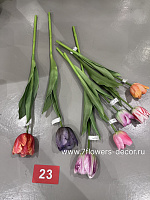 Цветок искусственный "Тюльпан", H61 см, с силиконовым покрытием - фото 1