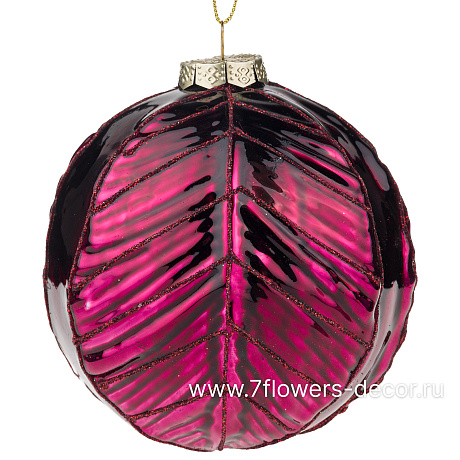 Елочная игрушка Шар (стекло), D10 см - фото 1