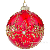 Елочная игрушка "Шар" (стекло), D8 см - фото 1