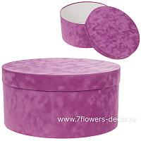 Коробка шляпная (бархат), D40xH20 см - фото 1