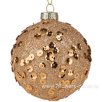 Елочная игрушка "Шар" (стекло), D8 см - фото 1