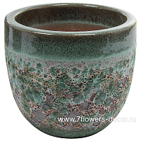 Кашпо Nobilis Marco "Green Lava Jar" (керамика), D28хH25 см - фото 1