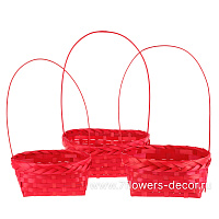 Корзина плетеная (бамбук), D25xH10/36 см - D19xH9/32 см - фото 1