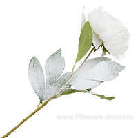 Цветок искусственный заснеженный "Пион", H76 см - фото 1