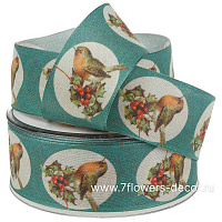 Лента декоративная "Снегирь", 40 ммх20 м - фото 1