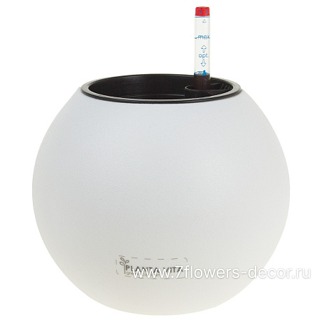 Кашпо PLANTA VITA Ball Matt white с автополивом (пластик), D17xH15 см - фото 1