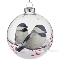 Елочная игрушка "Шар" (стекло), D8 см - фото 1