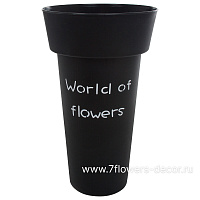 Вазон "World of flowers" (пластик), D25xH43 см - фото 1