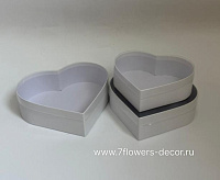 Коробка подарочная "Сердце", 23x21xH7 см - 18x16xH6 см, набор (3 шт), с прозрачной крышкой - фото 1