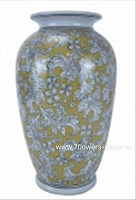 Ваза "Шинуазри Канареечный" (керамика), D21xH35 см - фото 1