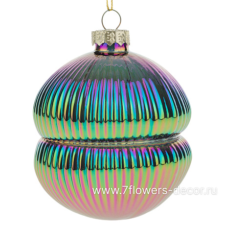 Елочная игрушка Луковка (стекло), D8 см - фото 2