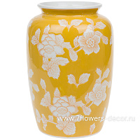 Ваза "Шинуазри Канареечный" (керамика), D17xH25 см - фото 1
