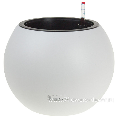 Кашпо PLANTA VITA Ball Matt white с автополивом (пластик), D34xH26 см - фото 1