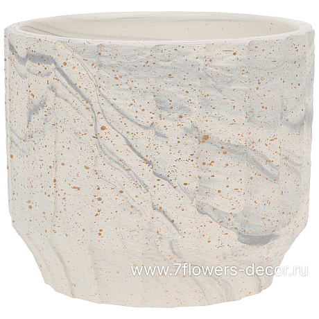 Кашпо Marble (керамика), D12xH10 см - фото 1