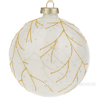 Елочная игрушка "Шар" (стекло), D10 см - фото 1