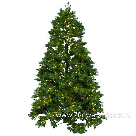 Ель искусственная с лампочками Императрица флеш Elite (ПЭ), D145xH210 см - фото 3